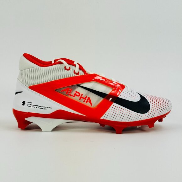 Nike Alpha Menace 4 Pro 'White Orange' FZ7702-101 Football size 13